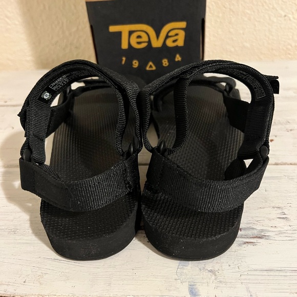 WOMENS TEVA ORIGINALS SANDALS SIZE 7 BLACK NIB - Picture 4 of 9